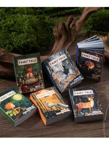 50张/包复古奇幻童话世界和纸防水垃圾日记本剪贴簿装饰工艺剪贴簿贴纸 50design Partten - 彩色 - 查看 11