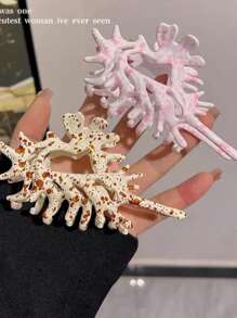 1 件韩式海螺发夹，百搭优雅发饰发爪，适合盘发发饰女爪夹秋季配饰