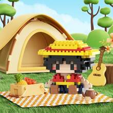 6cm高史迪仔樱花颗粒积木拼装玩具迷你桌面摆件房间装饰动漫卡通卡哇伊节日礼物生日礼物 - 彩色 - 查看 9