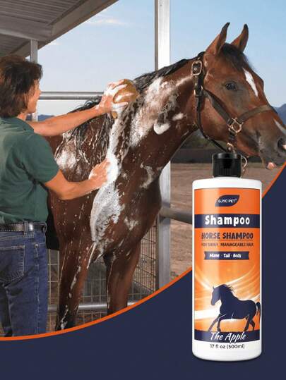 GJYC PET Equine Horse Shampoo - Conditions And Moisturizes Coat, Enhances Color, Promotes Shine - For All Horses & Pets 16.9-Ounce