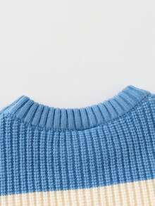 Boys' Sweater, Minimalist Style Knitted Pullover For Toddler & Little Kids, Autumn/Winter