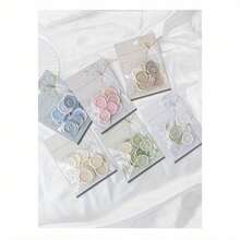 Wax Seal Stickers – 18-Piece Set With 6 Styles, Transparent Dried Flower Stamp Stickers, Self-Adhesive Envelope Seals For Wedding Invitations - Kẹo xanh - Xem 3