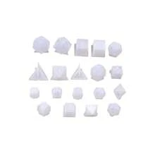 19 件/套字母和数字树脂骰子模具，用于树脂铸造的多面硅胶模具，用于 DIY 骰子制作的 3D 硅胶模具套装，桌面棋盘游戏派对