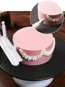 1pc Flip Cake Arc Ruler Decorative Marking Divider,Cake Arch Guide Tool,Aid Diy Cake Framing Tool,Round Lace Baking Measuring Pastry,Decorating Graduated Scale,Cake Piping Assistant, Arc-Shaped DIY Baking Tool For Home Use,Versatile Cake Decorating Tool,Baking Tools,Cake Accessories,With A Scale For Cream Decoration Skirt Edge Marker