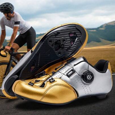 New Men's Sports Shoes Professional Cycling Shoes; Men's Professional Bicycle Shoes, Professional Road Bike Shoes, Comfortable Interior, High Durability Space Upper, Outdoor Cycling Fashion Design.