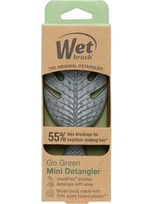 Cepillo desenredante para rizos de cabello, rosa pálido, cerdas ultra suaves que se deslizan a través de los enredos con facilidad, todo tipo de cabello, sin puntas abiertas y sin dolor, para cabello húmedo o seco - Gris - Ver 11