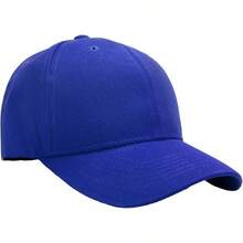 Bulk Lot 12-Pack Adjustable Size Plain Blank Solid Color Baseball Caps - Royal - View 3