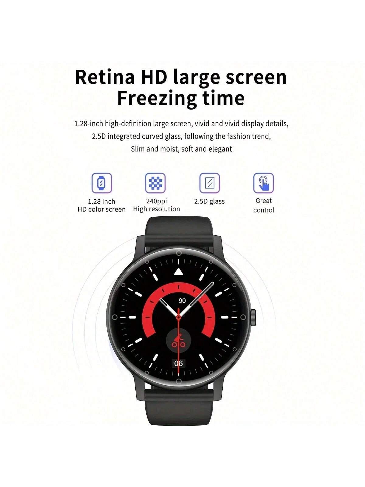 ساعة ذكية PEJE، حجم الشاشة 1.28 بوصة، شاشة TFT، سو...