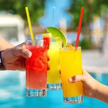 400Pcs Large Plastic Bottle Straws, Individual Rolls Of Large Bottle Straws, Free Individually Wrapped Disposable Straws, A Tea Bottle Cutlet Disposable Festive Gift Straw, Ideal Tools For Catering Preparation - 400Pcs - 查看 7