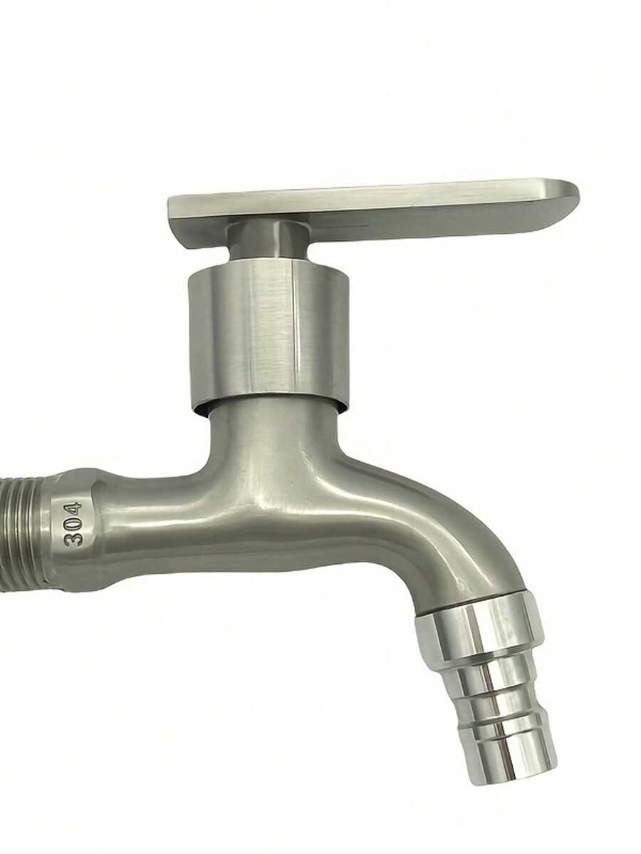 经典款 304 不锈钢双出水龙头，快开式陶瓷阀芯，拉丝金属表面，通用安装底座，包含厨房和浴室安装所需的五金件。厨房用品 厨房配件 厨房工具