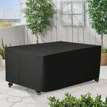 210D Heavy Duty Waterproof Outdoor Covers With Adjustable Drawstring,Coffee Table Covers For Living Room, Garden, Balcony, Terrace Furniture