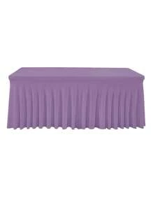 1 pieza Mantel de mesa de tela de espándex blanco, resistente a las arrugas y lavable, se ajusta a mesas de comedor rectangulares, funda elástica para mesa de patio, adecuada para bodas, banquetes, fiestas, estilo Ins de lujo, mantel elástico blanco para hotel, banquete, cumpleaños, conferencia