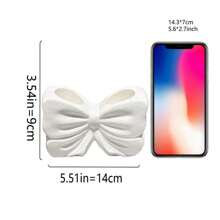 1 件 Ins 风格双槽蝴蝶结牙刷架，创意浴室梳妆台收纳架，适用于电动牙刷和牙膏，陶瓷支架，浴室梳妆台台面收纳配件，送给女孩的礼物，家居浴室装饰夏季