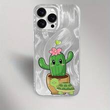 Funda para teléfono, diseño moderno y transparente de gasa, compatible con phone 11, 12, 13, 14, 15, 16 Pro Plus. Ideal para cumpleaños, chicas y chicos. - transparente - Ver 3