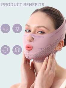 1 件女士面部绷带面膜，适合日常、居家、办公室或健身房佩戴 - 彩色 - 查看 6