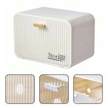 1pc White Plastic Tissue Box Wall-Mounted Transparent Waterproof Tissue Paper Holder For Bathroom Dorm Toilet, Decorative Tissue Storage Organizer With Sealed Edges, Easy-Clean Surface, Modern Minimalist Design, Space-Saving Home Accessory For Fresh, Hygienic, Everyday Use In Bright White Finish, Lightweight Construction, Wall-Mount Kit Included, Smooth Edges Forty, Anti-Splash Design, Easy Refill, Clutter-Bathroom And Bedroom Organization, Ideal For Dorm Rooms, Apartments, Studios, Guest Bathrooms, Hygiene-Conscious Households, Timeless White Finish - White - View 4