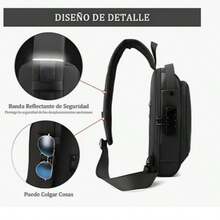 Mochila Cruzada Impermeable Y Antirrobo Mochila Antirrobo Unisex Con Puerto Usb Y Bloqueo Contraseña Mochila Multifuncional Actividades Al Aire Libre -Marrón - Marrón - Ver 6