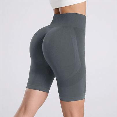 Women Yoga Shorts High Stretch Cycling Running Gym Sports Sweat Absorbent Breathable Tight Workout Shorts
