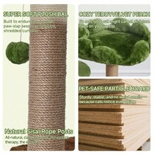 38 Inch Medium Cat Tree, Green Staircase Model Cat Climbing Frame, Multi-Tier Cat Tower With Cat Scratching Post, Cozy Perch Cat Playhouse Cat Climbing Frame - Green - View 9