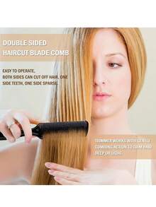 Double-Sided Trimming Comb, Professional Trimmer Razor Double-Blade Scissors Hair Thinning Comb Fine Hairstyle Cutting Tool Blade Haircutting Comb Tool Double-Edge Razor - Multifunctional Hair Clipper, Suitable For All Hair Types, Can Trim, Thin And Cut Bangs, Perfect For Beauty Grooming And Gift-Giving, Hair Styling Set, Hair Styling Tools, Hair Accessories, Hair Styling Tools,Travel,Birthday - Multicolor - View 6
