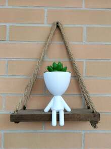 1PC Lifelike Plastic Artificial Succulent Plants In Pot - Modern Aesthetic Green Mini Home Decor For Easter Spring Wedding Garden Party Tabletop Office Bedroom Living Room Decorations Gifts Birthday Graduation Back To School School Supplies - White - View 14