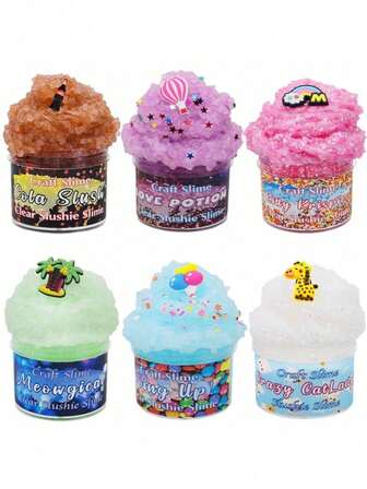 1pc 100ML Colorful Mud Rice Slime Crystal Mud, Stress Relief Crystal Mud Fluffy Mud, Snow Mud Thousand Strands Mud Crystal Mud Stretchy Mud. Birthday Party Gift. Christmas And Halloween Gift, Children & Adults DIY Stress Relief Toy, Suitable For Children's Day Gift, Ultra Soft And Non-Sticky, Focus On Relieving Stress DIY Surprise Slime