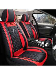 2pcs High-Quality PU Leather Car Seat Covers - Waterproof, Durable, Easy To Install Seat Protector, All-Season Car Interior Accessories, Single Seat Cover, Car Seat Protector
