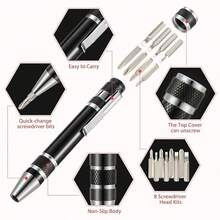 8-In-1 Multifunctional Tool Pen, Portable Screwdriver, All-In-One Technical Tool Pen With Flathead And Screwdrivers, Pocket Screwdriver, Precision Screwdriver, Cool EDC Multifunctional Small Tool, Gift For Men, Suitable For Computer, Glasses, And Daily Home Repairs - Multicolor - View 4
