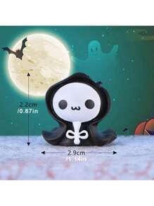 每套 6 件，可爱南瓜灯、幽灵、吸血鬼、微型景观、多肉植物、小装饰品，适用于万圣节、万圣节装饰、秋季装饰、万圣节物品、万圣节配件、万圣节派对、家居装饰、万圣节户外装饰和树脂用品 - 彩色 - 查看 8