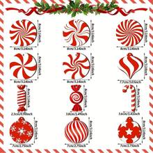 Este conjunto de 1/12/24/36 decoraciones navideñas incluye 1/12/24/36 piezas, inspiradas en bastones de caramelo y dulces, con diseños alegres y lindos. Como adornos para el árbol de Navidad o decoraciones de madera, la colisión del verde menta y el rojo clásico crea una atmósfera festiva rica, iluminando instantáneamente el espíritu navideño cuando se cuelgan en el árbol y agregando un toque dulce a las fiestas.