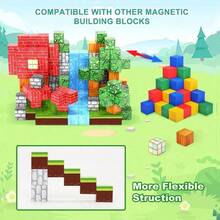 10/50/100/200pcs Children Magnetic Building Blocks, Educational Stress Relief Interactive Magnetic Tiles, Perfect Halloween, Christmas, Birthday Gift For Magnetic Tiles Stacking & Building Game Enthusiasts - Multicolor - View 8
