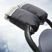 Baby Stroller Warm Gloves, Outdoor Windproof Anti-Freeze Cover For Stroller In Winter, Waterproof And Warm Handlebar Protective Cover For Snow Days
