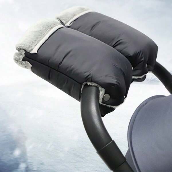 Baby Stroller Warm Gloves, Outdoor Windproof Anti-Freeze Cover For Stroller In Winter, Waterproof And Warm Handlebar Protective Cover For Snow Days