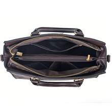 Women Shoulder Bags - 咖啡拼土黃 - 查看 5