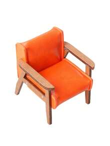 Canapea din piele în miniatură la scară 1:6/1:12, masă din lemn albă, opțiuni de canapea simplă și canapea dublă, potrivită pentru decorul mobilierului pentru casa de păpuși!