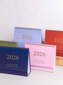 1PC 2025-2026.12 Desk Calendar Daily Plan Memo English Calendar Desktop Small Objects School Supplies