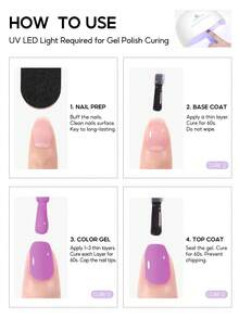 60PCS Gel Nail Polish Kit Glitter Green Pink Gel Polish Kit 5pcs Base Top Coat & Silver Golden Glitter Top Coat Set For Women 55 Colors Gel Polish Set Manicure Salon Gift Nail Art DIY Kit - Họa sĩ - Xem 4