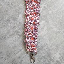 Satin Scrunchie Lanyard  - Stretchy & Adjustable With Secure Clip - girly cowgirl (CLIP SEWN IN PLACE) - View 1