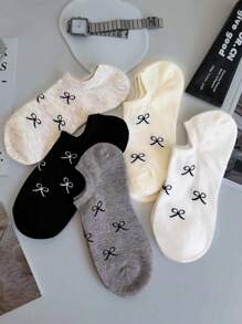 10 双女士可爱蝴蝶结简约船袜隐形袜适合春夏季