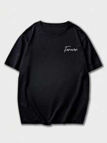 Men's Casual Versatile Simple Graphic Print Short Sleeve T-Shirt