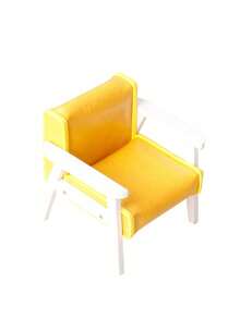 Canapea din piele în miniatură la scară 1:6/1:12, masă din lemn albă, opțiuni de canapea simplă și canapea dublă, potrivită pentru decorul mobilierului pentru casa de păpuși!