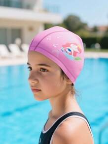 1pc Children's Shark Swim Cap, Children's Swimming Cap With Cute Marine Animal Patterns, Suitable For Swimming And Beach Play, Suitable For Children And Teenagers, Boys Hats, Swim Cap Kids, Pool Accessories