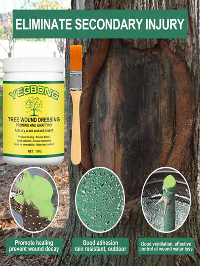 Plant Care Coating Tree Repair Paste Enhance Grafting Success Rate;Plant Graft Cut Surface Sealer - Fruit Tree, Seedling And Wood Repair Paste For Graft Wounds, Cuts And Scars - All Seasons Use;Plant Grafting Sealing PE Film 3cm 2.2 Silk 120m
