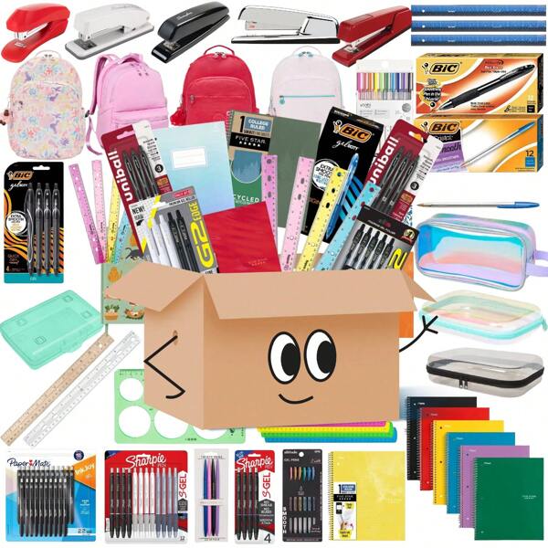 Stationery Mystery Box Surprise! One Random Item From Notebooks, Pens, Rulers, Etc. A Little Joy When Opened, New Experience Every Time!