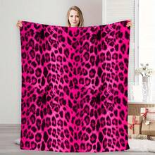 Colorful Leopard Print Blanket, Warm & Versatile For , Adds A Modern Touch To Your Home, Creating A Comfortable Bedroom Style.  Super Soft Flannel Printed  Blanket,As Birthday Gifts, Family, Wedding, Souvenir Blankets, Polyester Blankets Suitable For All Seasons, Washable, Machine Washable, Lightweight, Breathable, Comfortable, Warm, Unique, 280gsm For Him, Her Personalized Ideal Gifts For Her, Him, Family, Boyfriend, Girlfriend, Father, Family, Mother, Lover, Daughter, Son, Grandfather, Grandmother, Teacher,Doctor, Nurse,Friend, Classmate, Pet.Perfect Nap, Camping, Travel, Home, Daily Life, Office Decoration, Birthday, Anniversary, Valentine's Day, Thanksgiving, Graduation Season,Christmas, Halloween, Mother's Day, Father's Day, Wedding, New Year Gifts ,Sofa,Bed,Car,Bedroom,Living Room,Office,  Outdoor Camping, Beach,Wall Decoration - 多色6 - 查看 3