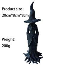 1 件万圣节树脂工艺品摆件、女巫和鬼魂摆件、家居装饰工艺品 - 彩色 - 查看 6