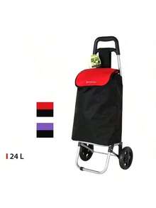 ARISE - Foldable Shopping Cart With 2 Wheels For Stair Climbing, 24L Waterproof Bag, Daily Shopping, Market And Supermarket, Random Color Red Or Purple - Nhiều màu - Xem 3