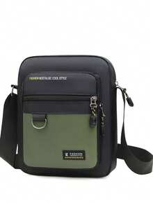 时尚休闲男士斜挎包，配有多层牛津布钱包，男士包袋，单肩包/侧包，节日必备 - 彩色 - 查看 12