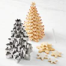 10pcs Christmas Snowflake Cookie Cutter Set - Stainless Steel Baking Molds, Suitable For Chocolate And Cake Decorations - Essential Kitchen Accessories For Holiday Cookies, Christmas Pajamas Gifts Christmas Decor - Silver - View 1