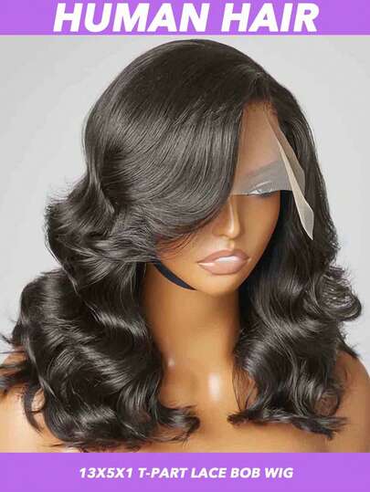 蕾丝前短鲍勃假发 真人发 13x5x1 蕾丝无胶鲍勃假发 真人发短直前鲍勃假发 女士真人发 预拔婴儿发 侧分 150% 密度 8-14 16 英寸